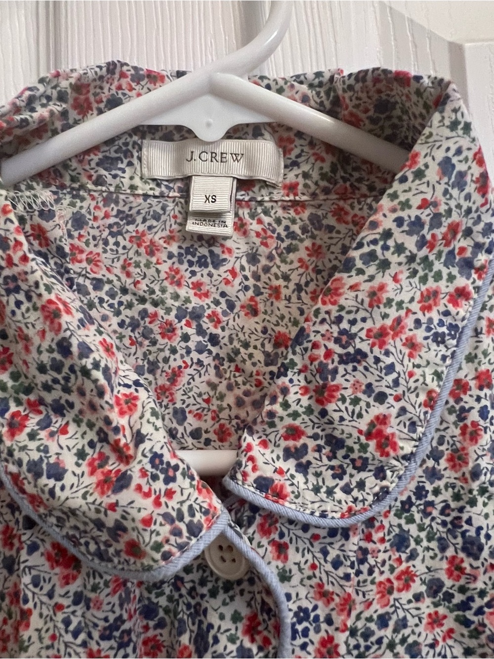 J.CREW Women's Liberty of London Floral Print Button-Down Pajama Top Size XS